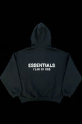 Fear of God Essentials Hoodie | Jet Black | Mens | Size: XXS