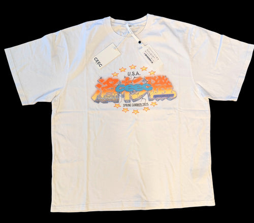 CEEC Graphic Tee – White (Spring/Summer 2025)- Mens Large