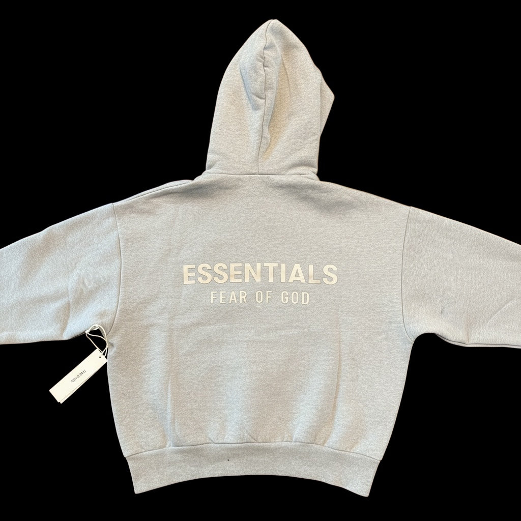 Essentials Hoodie – Grey |Chrome Back - XS - Men