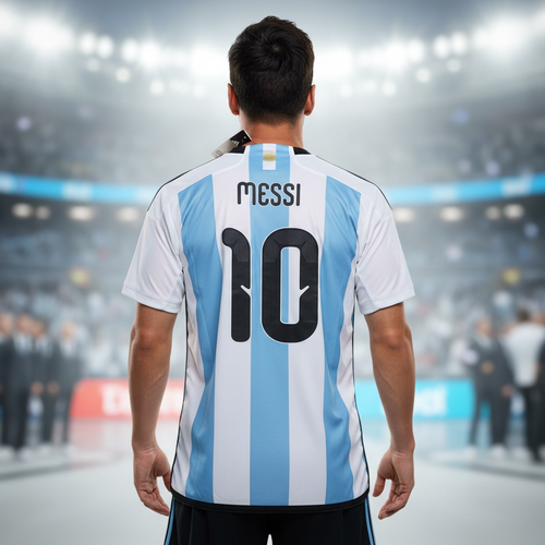 Adidas Argentina Messi #10 Authentic Home Jersey – World Cup Edition - Mens XL