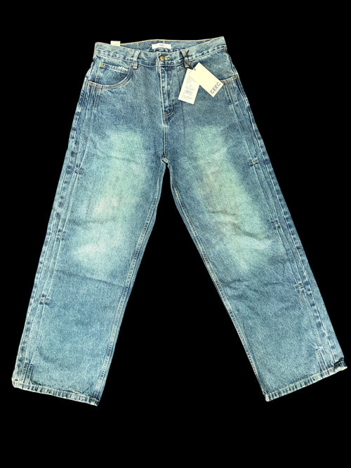 CEEC LA Vintage Wash Denim Jeans – Relaxed Fit Blue Streetwear (New w/ Tags)