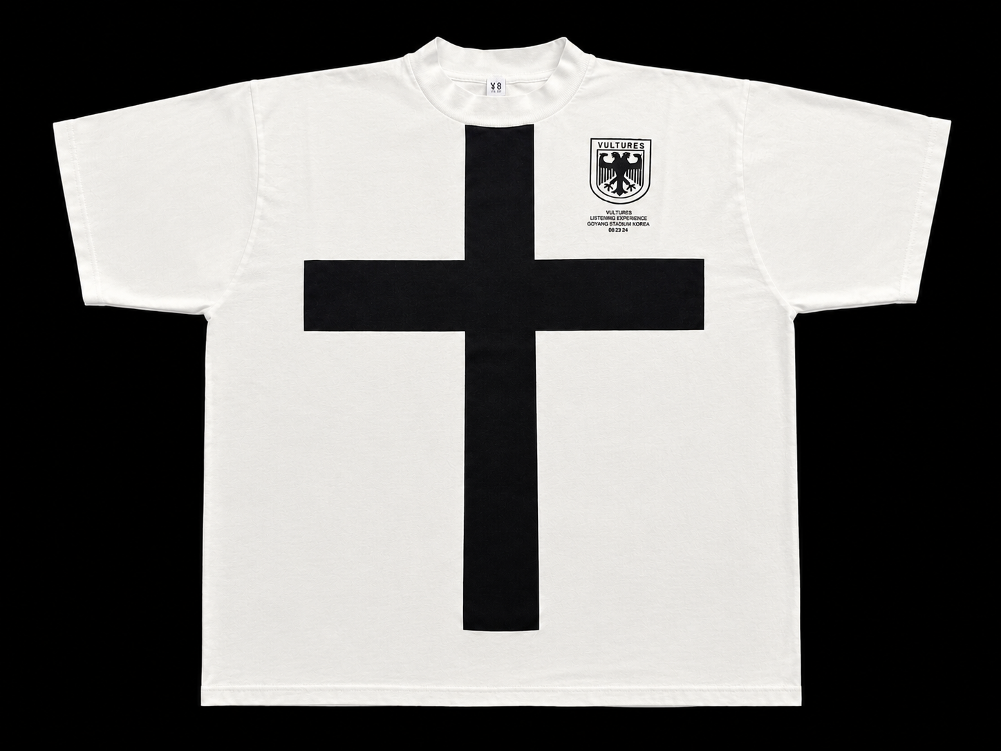 Kanye West Vultures Cross Tee | White | Mens | Size: S