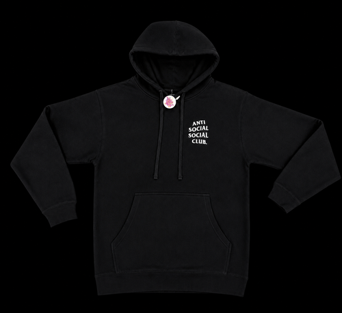 Anti Social Social Club Floral Hoodie | Black | Mens | Size: L